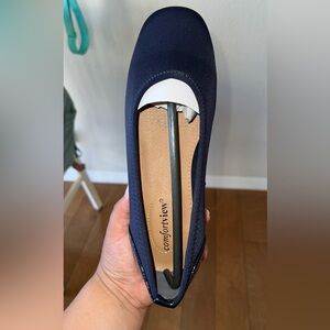 Navy blue women flats
